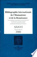 Bibliographie Internationale de l''Humanisme et de la Renaissance