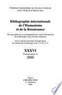 Bibliographie internationale de l'Humanisme et de la Renaissance