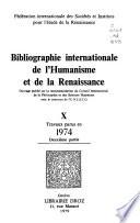 Bibliographie internationale de l'Humanisme et de la Renaissance