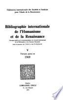 Bibliographie internationale de l'Humanisme et de la Renaissance