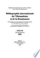Bibliographie internationale de l'Humanisme et de la Renaissance