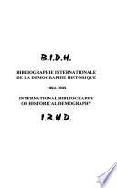Bibliographie internationale de la démographie historique