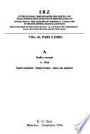 Bibliographie internationale de la littérature périodique dans les domaines des sciences humaines et sociales