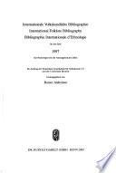 Bibliographie internationale des arts et traditions populaires