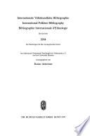 Bibliographie internationale des arts et traditions populaires