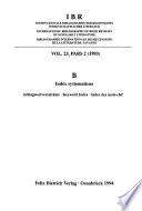 Bibliographie Internationale Des Recensions de la Litt Érature Savante