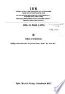 Bibliographie Internationale Des Recensions de la Litt Érature Savante