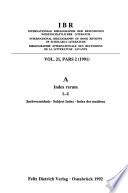 Bibliographie Internationale Des Recensions de la Litt Érature Savante