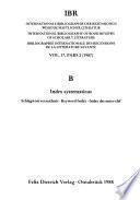 Bibliographie Internationale Des Recensions de la Litt Érature Savante