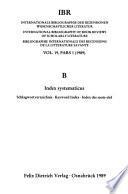 Bibliographie Internationale Des Recensions de la Litt Érature Savante