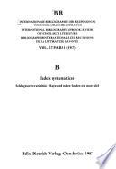Bibliographie Internationale Des Recensions de la Litt Érature Savante