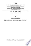 Bibliographie Internationale Des Recensions de la Litt Érature Savante