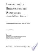 Bibliographie internationale des recensions de la litterature savante