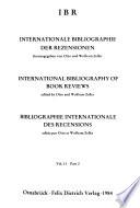 Bibliographie Internationale Des Recensions