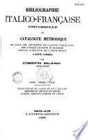 Bibliographie italico-française universelle