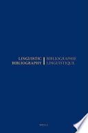 Bibliographie linguistique de l'année 1981/Linguistic Bibliography for the Year 1981