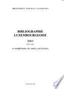Bibliographie Luxembourgeoise 2003