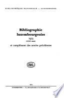Bibliographie luxembourgeoise