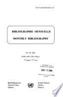 Bibliographie Mensuelle
