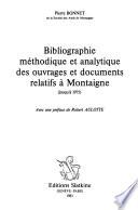 Bibliographie méthodique et analytique des ouvrages et documents relatifs à Montaigne (jusqu'à 1975)