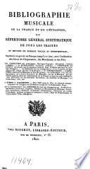 Bibliographie musicale de la France et de l'étranger