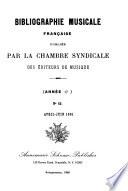 Bibliographie musicale française