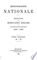Bibliographie nationale: A-D. 1886