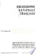 Bibliographie nationale française