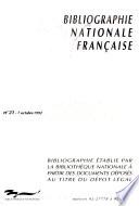Bibliographie nationale francaise