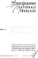 Bibliographie nationale française