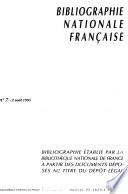 Bibliographie nationale française