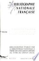 Bibliographie nationale française