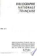 Bibliographie nationale française