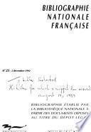 Bibliographie nationale française