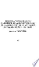 Bibliographie pour servir à l'histoire de la sécurité sociale, de l'assistance et de la mutualité en France, de 1789 à nos jours: Articles de revues