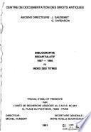Bibliographie recapitulatif - Centre de documentation des droits antiques