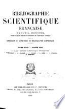 Bibliographie scientifique franc̈aise