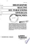 Bibliographie sélective des publications officielles françaises