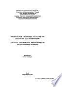 Bibliographie Thématique Sélective Sur L'économie de L'information