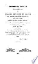 Bibliographie vosgienne de l'année 1883 ou Catalogue méthodique et raisonné des publications (imprimés, gravures, etc.) sur les Vosges