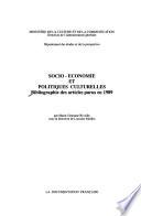 Bibliographique des articles parus en ...