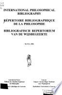 Bibliographisch repertorium van de wijsbegeerte