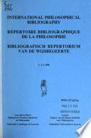 Bibliographisch repertorium van de wijsbegeerte