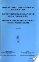 Bibliographisch repertorium van de wijsbegeerte