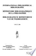 Bibliographisch repertorium van de wijsbegeerte