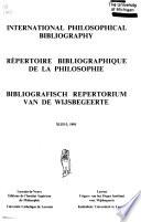 Bibliographisch repertorium van de wijsbegeerte