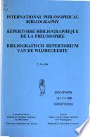 Bibliographisch repertorium van de wijsbegeerte
