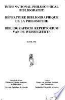 Bibliographisch repertorium van de wijsbegeerte
