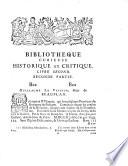 Bibliothèque curieuse historique et critique ou Catalogue raisonné de livres difficiles à trouver