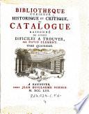 Bibliotheque Curieuse Historique Et Critique, Ou Catalogue Raisonné De Livres Dificiles A Trouver